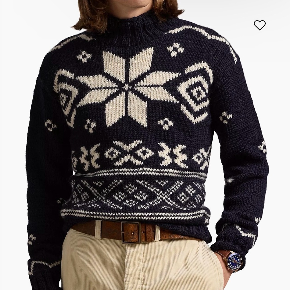 Sample 
This Polo Ralph Lauren sweater is crafted of wool 
100% wool
Dry clean